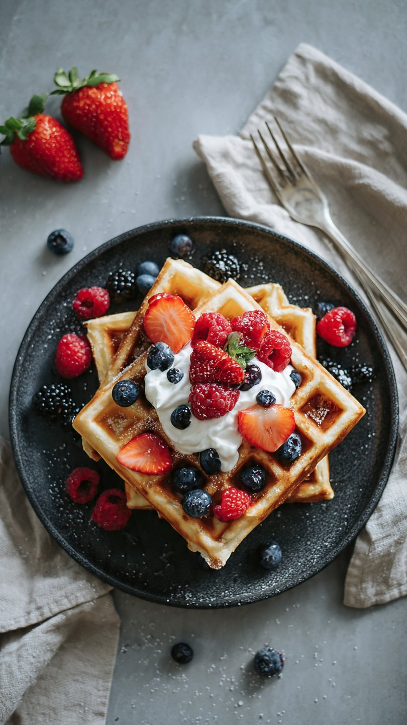 High-Protein Waffles for Longevity (25g Protein)