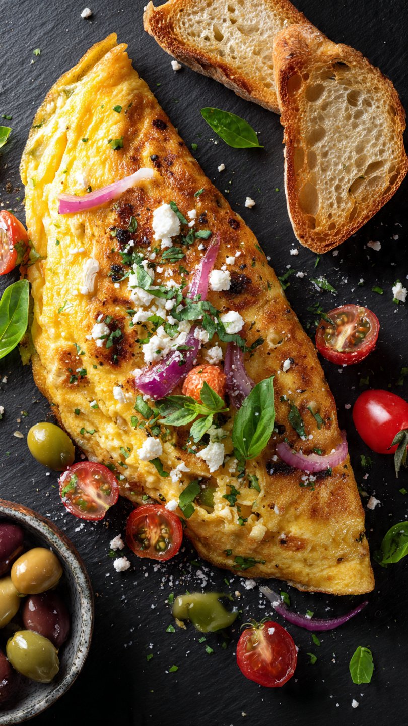 High-Protein Mediterranean Omelet for Longevity (24g Protein)