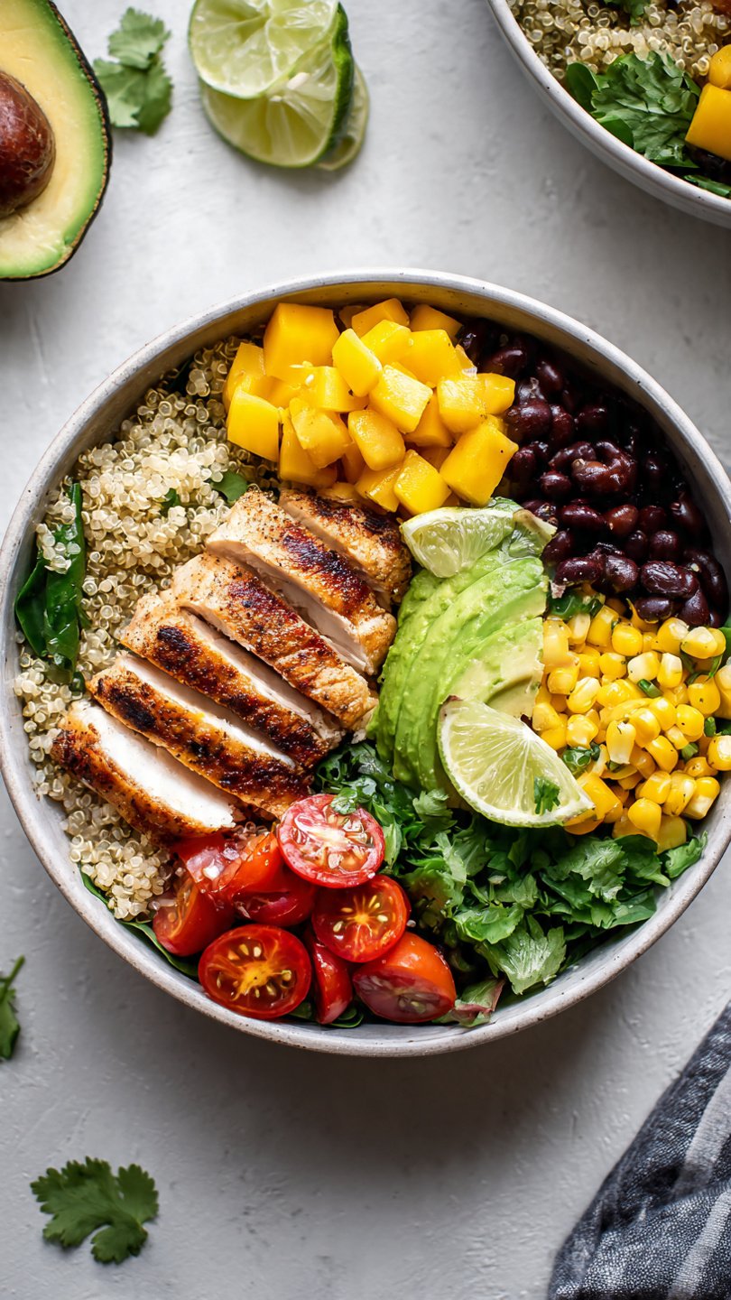 High-Protein Grilled Chicken Bowl with Quinoa for Longevity (32g Protein)
