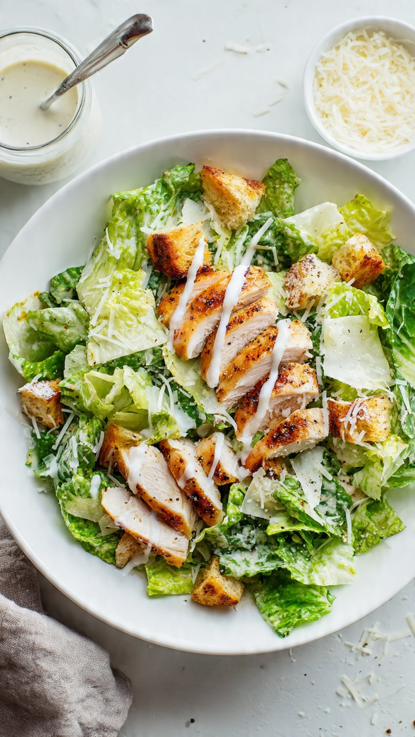 High-Protein Chicken Caesar Salad for Longevity (35g Protein)