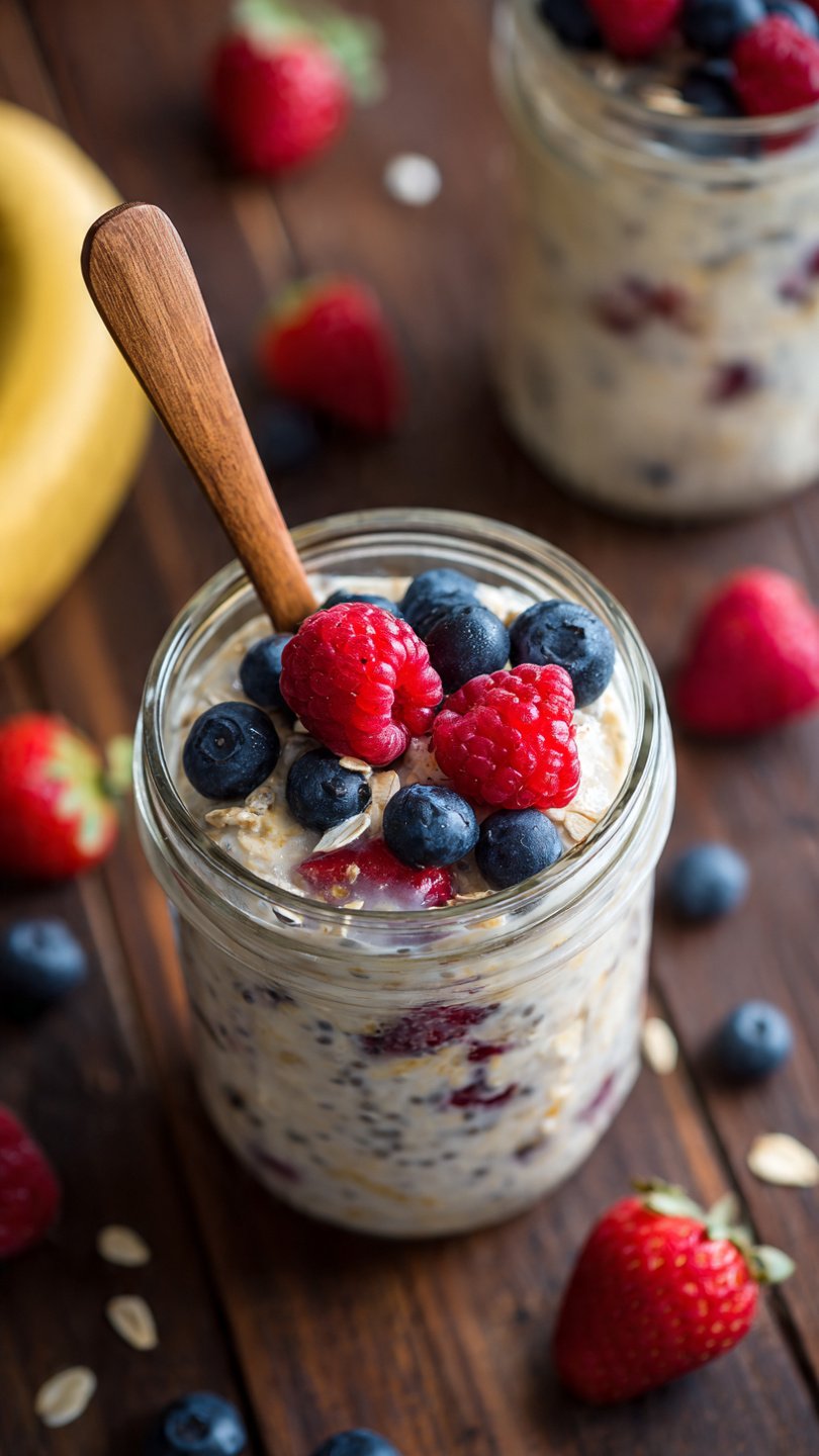 High-Protein Overnight Oats for Longevity (27g Protein)