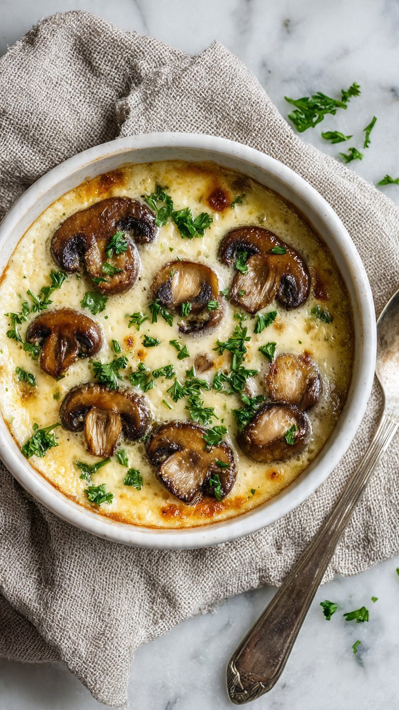 High-Protein Cottage Cheese Mushroom Soup for Longevity (26g Protein)