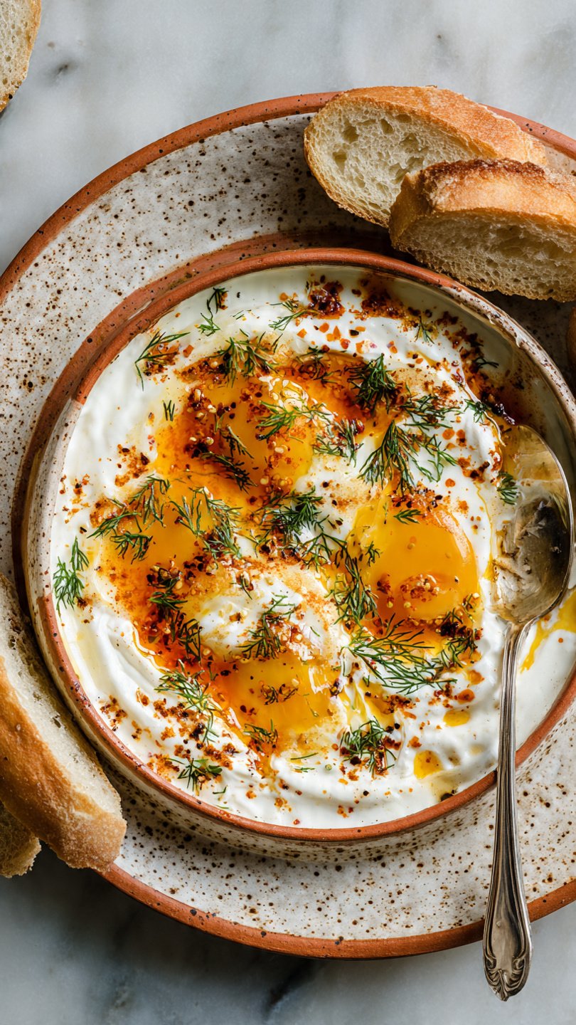 High-Protein Turkish Eggs with Yogurt (Çılbır) for Longevity (20g Protein)