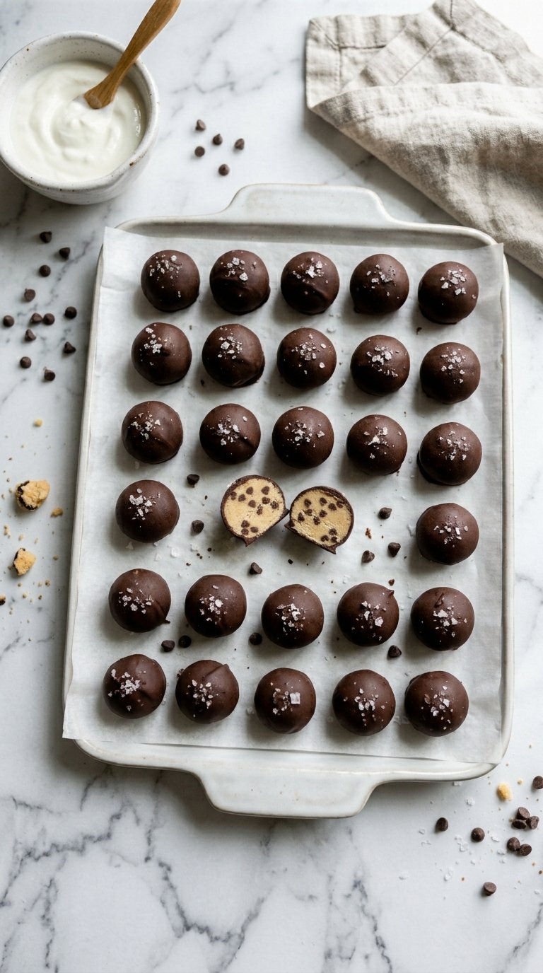 High Protein Greek Yogurt Cookie Dough Bites for Longevity