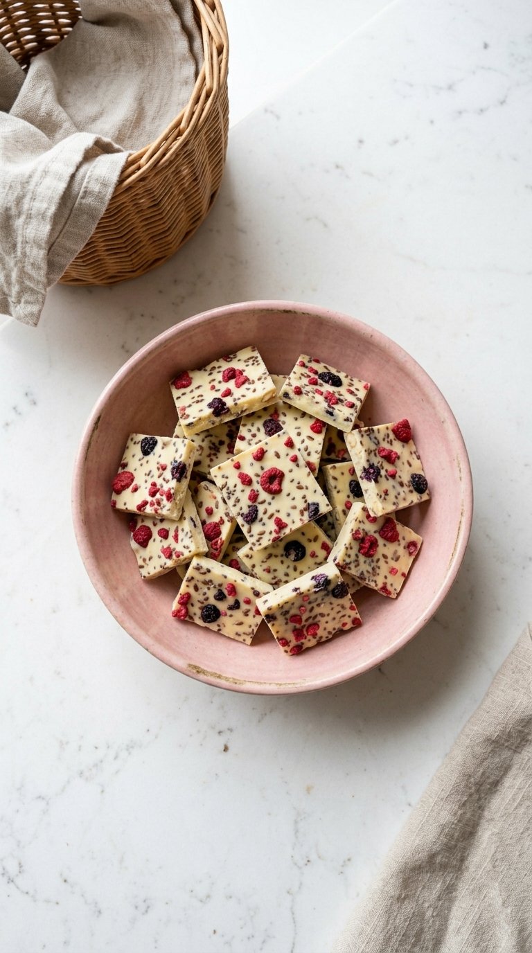 High-Protein White Chocolate Bark for Longevity and Metabolic Health